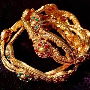 Gold Tone Bangles/Bracelets Bollywood Fashion